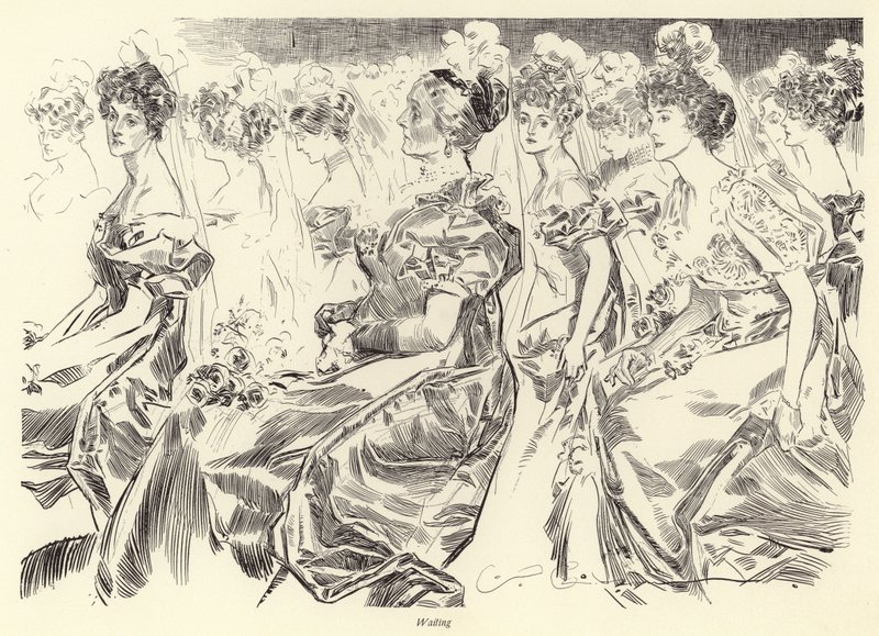 Venter på en tegnestue av Charles Dana Gibson