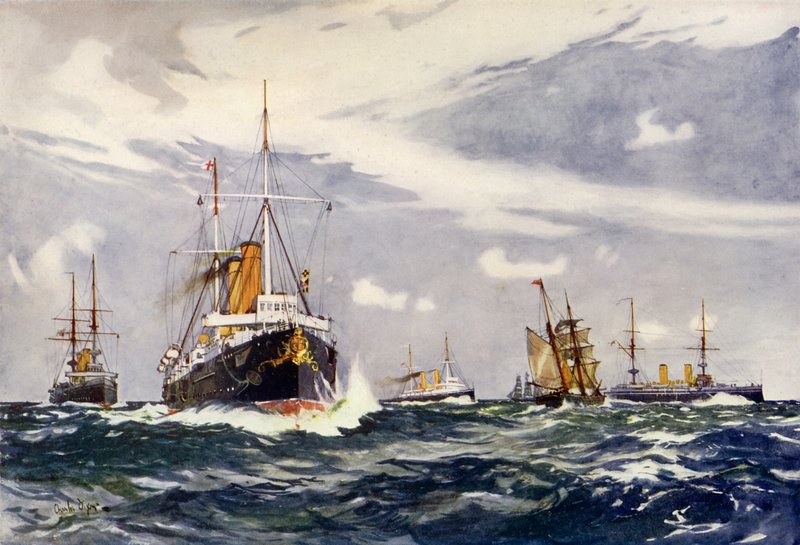 Steam Training Squadron, 1900 av Charles Edward Dixon