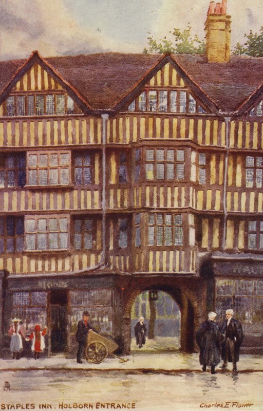 Staples Inn, Holborn Entrance, London av Charles Edwin Flower