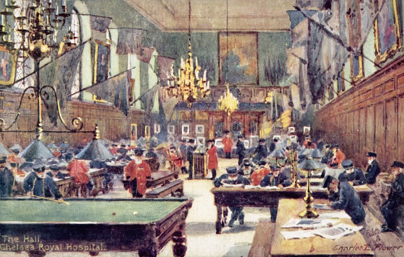 The Hall, Chelsea Royal Hospital, London av Charles Edwin Flower