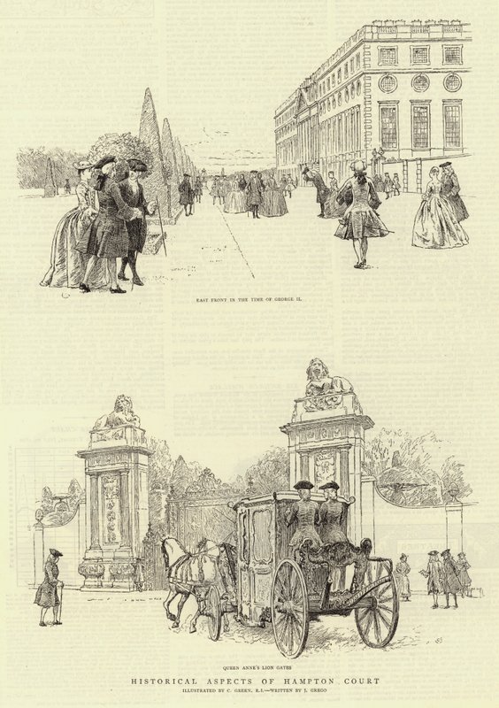 Historiske aspekter ved Hampton Court av Charles Green