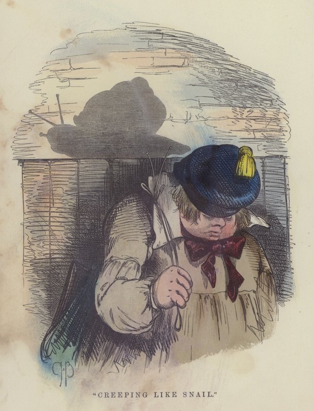 Krypende som snegle (farget gravering) av Charles Henry Bennett