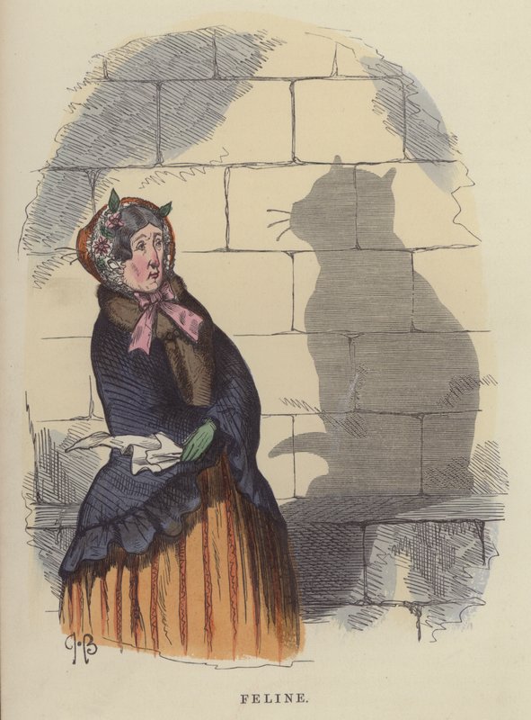 Feline (farget gravering) av Charles Henry Bennett