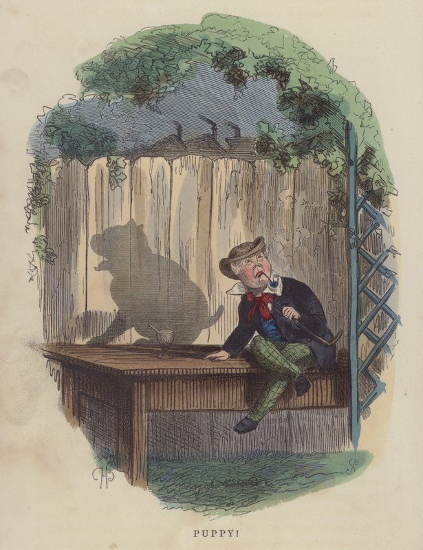 Valp (farget gravering) av Charles Henry Bennett