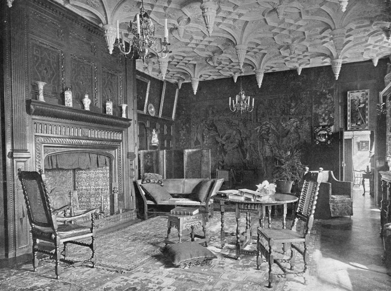 The Great Parlor (s/hvitt bilde) av Charles Latham