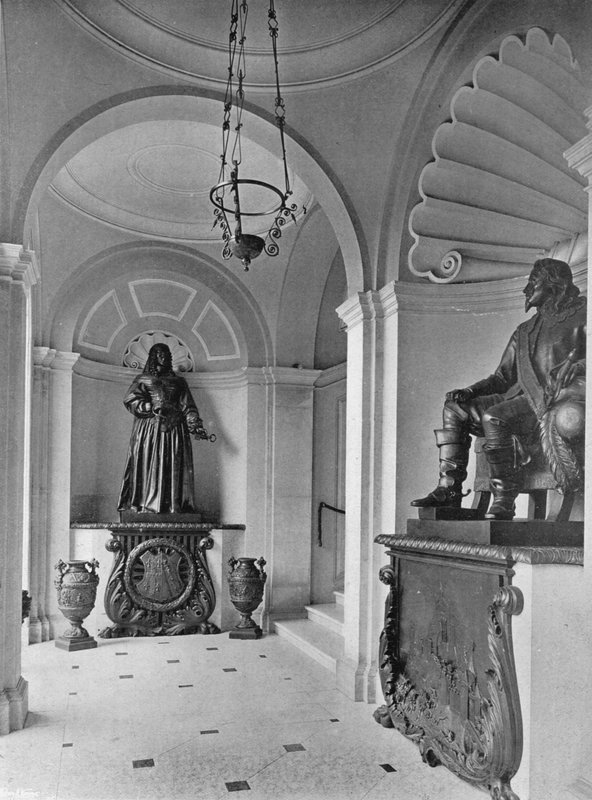 The Marble Stairway (s/hvitt bilde) av Charles Latham