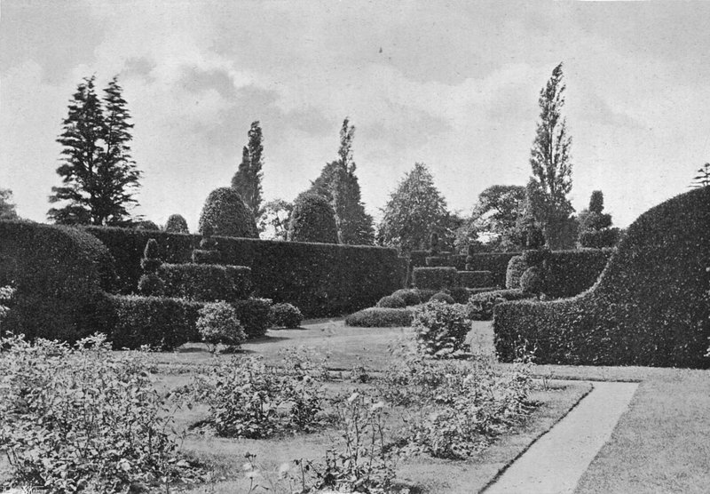The Yew Garden (s/hvitt bilde) av Charles Latham