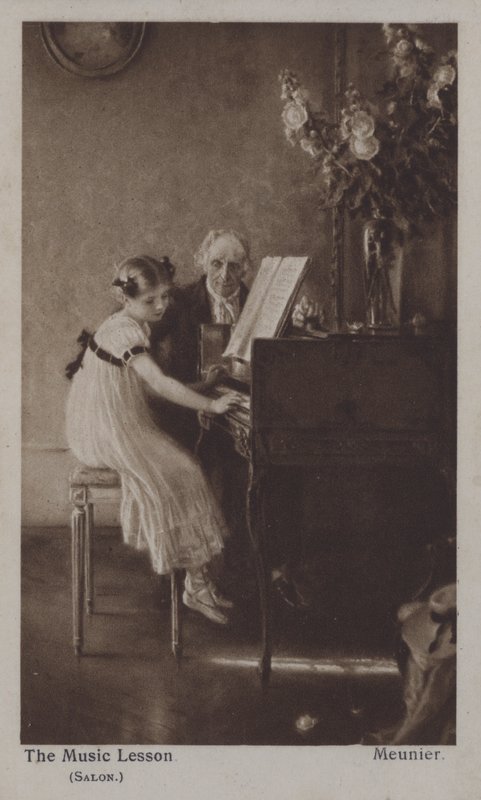 Musikkeleksjonen (fargelitho) av Charles Meunier
