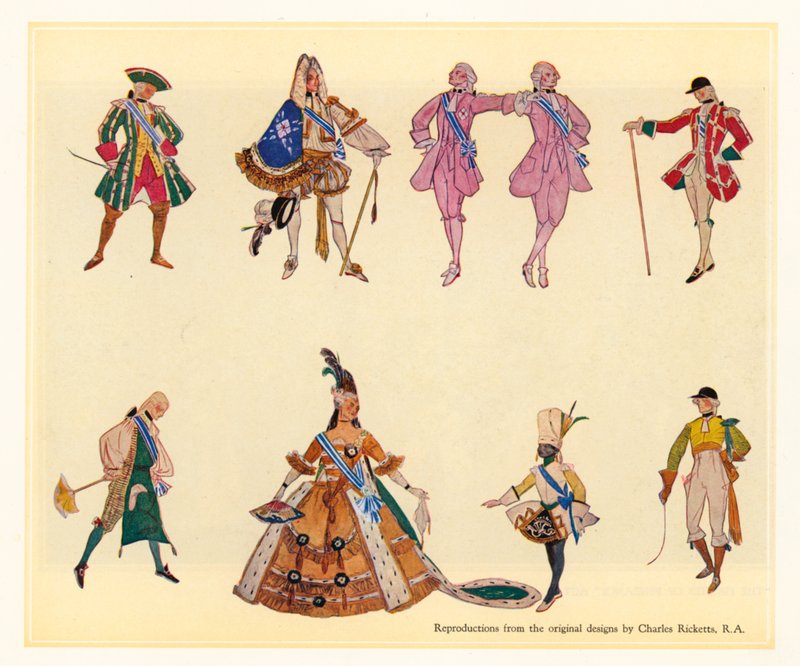 Originale design for The Gondoliers av Charles Ricketts