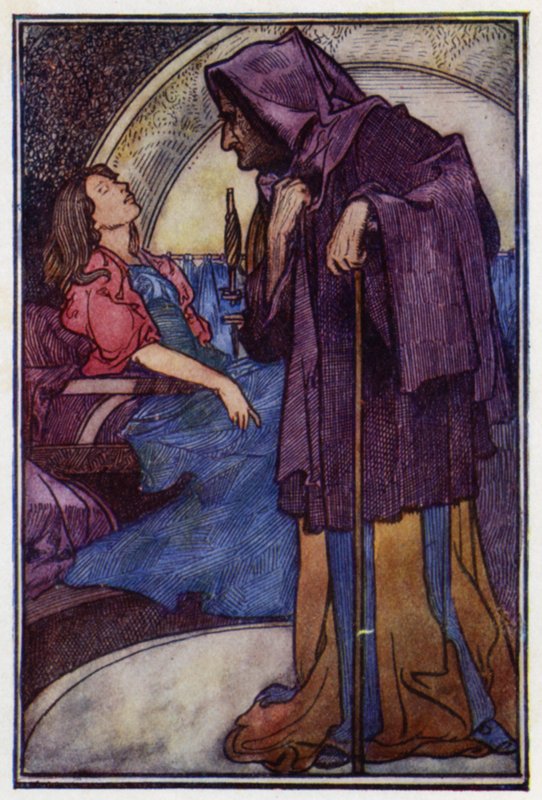 Tornerose (farge litho) av Charles Robinson