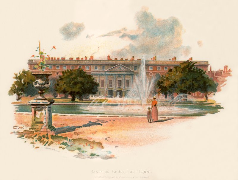 Hampton Court, øst foran av Charles Wilkinson