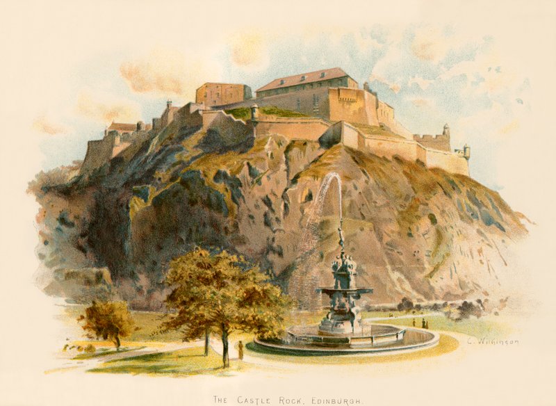 The Castle Rock, Edinburgh av Charles Wilkinson