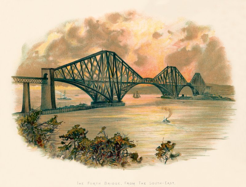 Forth-broen, fra sør-øst av Charles Wilkinson