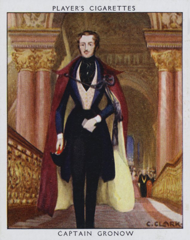 Kaptein Gronow (farge litho) av Christopher (after) Clark