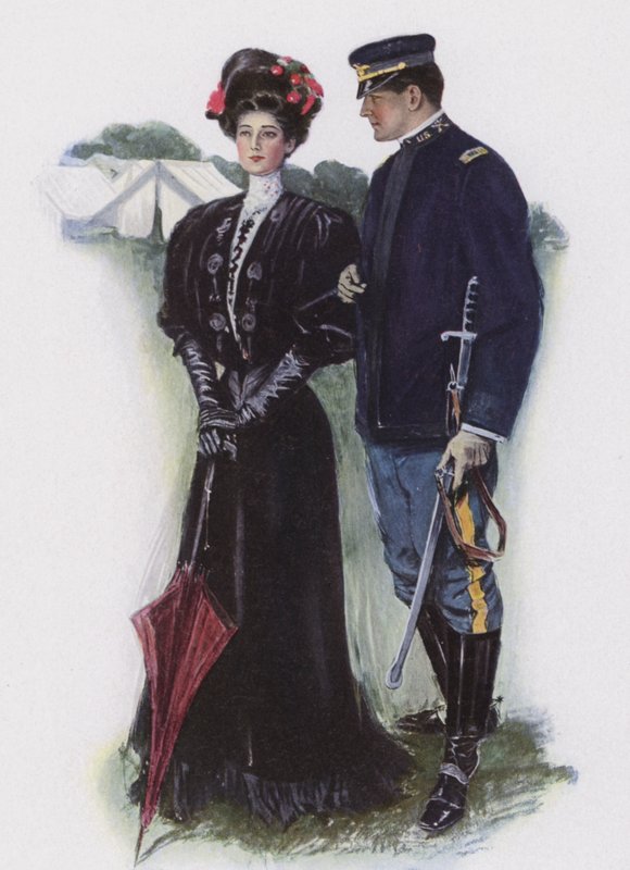 Dame og en soldat av Clarence F. Underwood