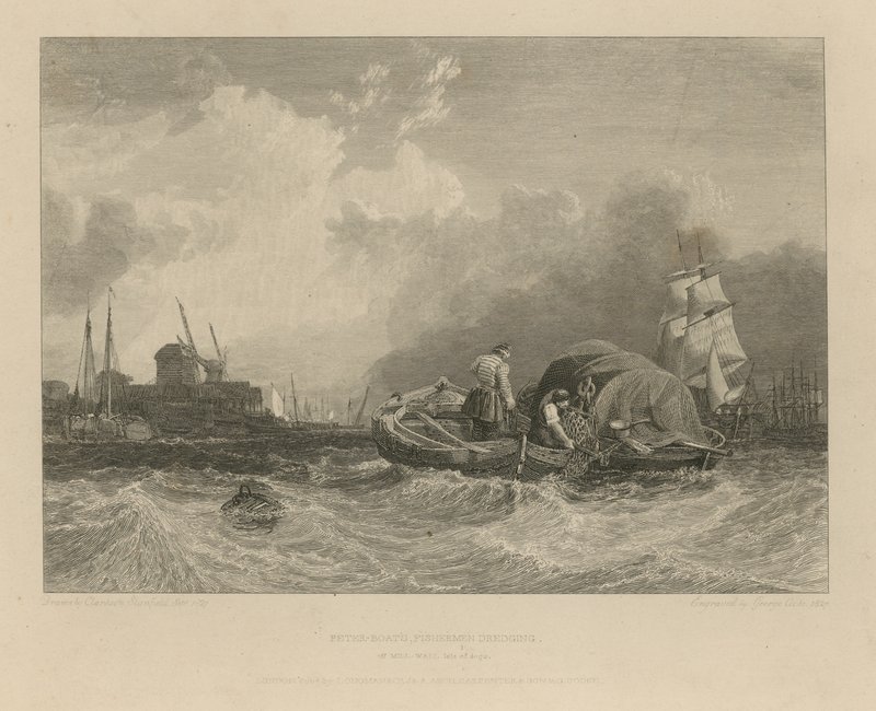 Peter båter fiskere som mudrer utenfor Millwall av Clarkson Frederick Stanfield
