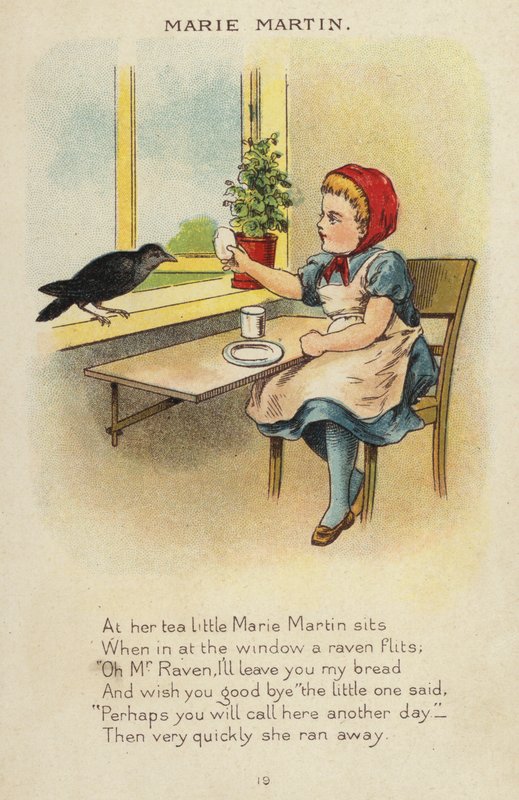 Barnerim: Marie Martin (chromolitho) av Constance Haslewood