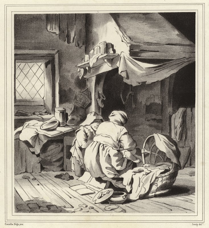 Hjemmescene av Cornelis Pietersz Bega