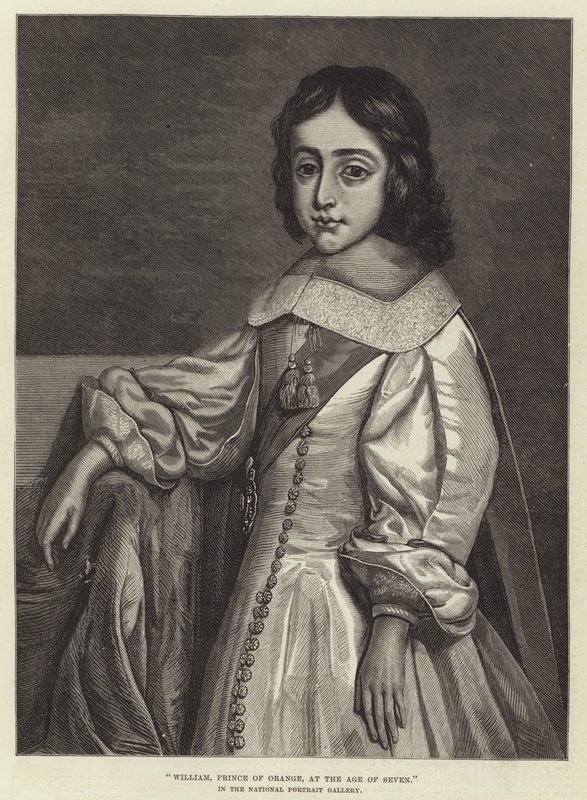 William, Prince of Orange, i en alder av syv, i National Portrait Gallery av Cornelius Janssen van Ceulen