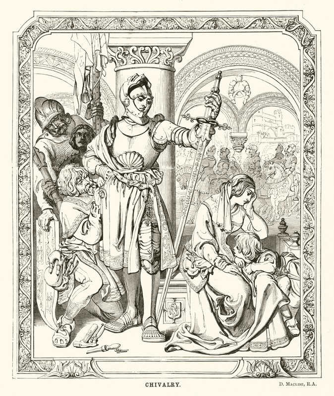 Ridderskap (gravering) av Daniel (after) Maclise