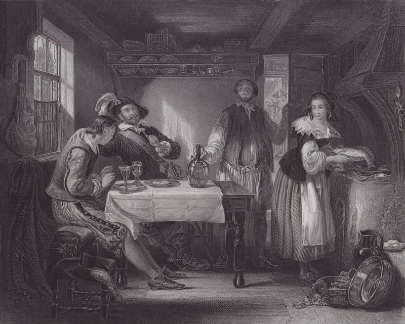 Gil Blas på Pennaflor (gravering) av Daniel (after) Maclise