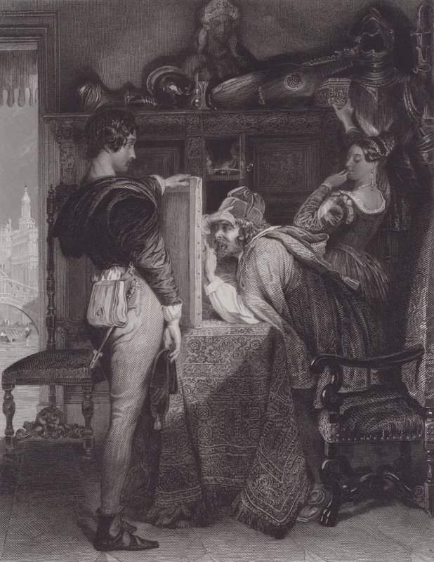 Salvator Rosa (gravering) av Daniel (after) Maclise
