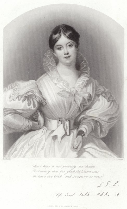 Portrett av Letitia Elizabeth Landon av Daniel Maclise