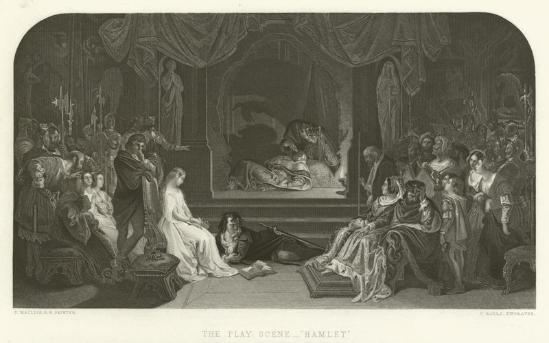 Lekescenen i Hamlet av Daniel Maclise