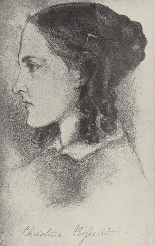 Christina Rossetti , engelsk poet av Dante Gabriel Charles Rossetti
