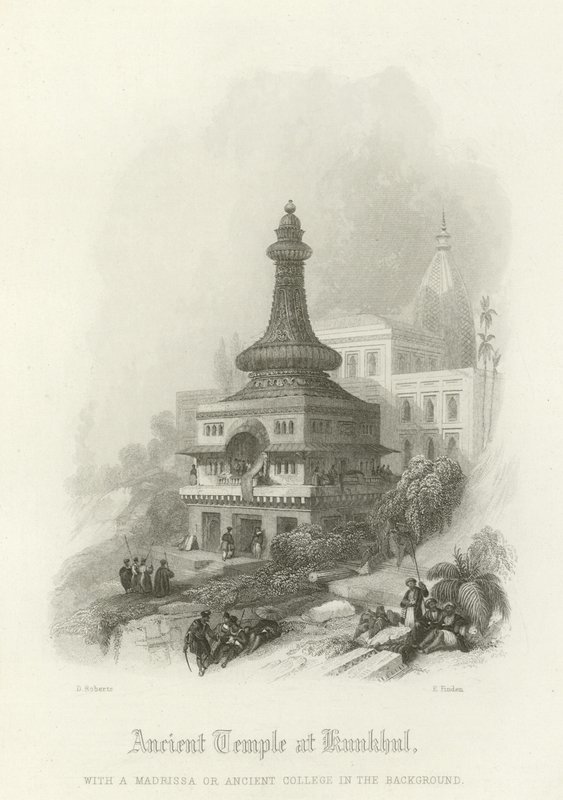 Gammelt tempel ved Kunkhul av David Roberts