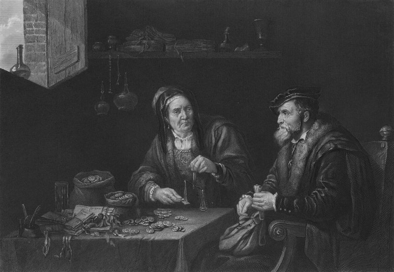 The Misers av David the Younger after Teniers