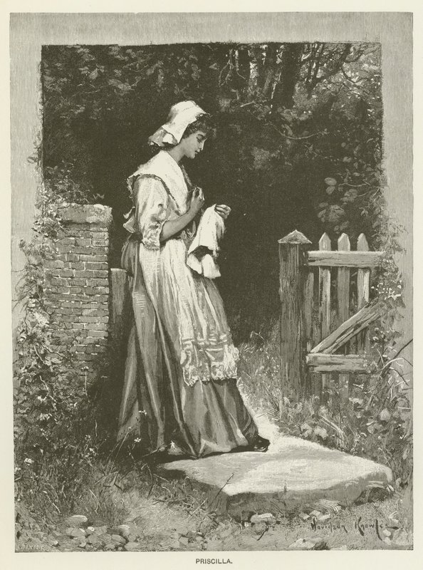 Priscilla (gravering) av Davidson (after) Knowles