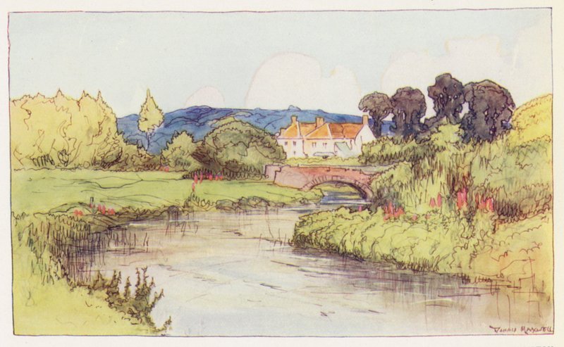 The Frome nær Frampton (farge litho) av Donald (after) Maxwell