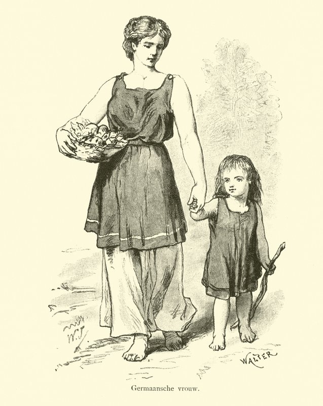 germansk kvinne av Dutch School