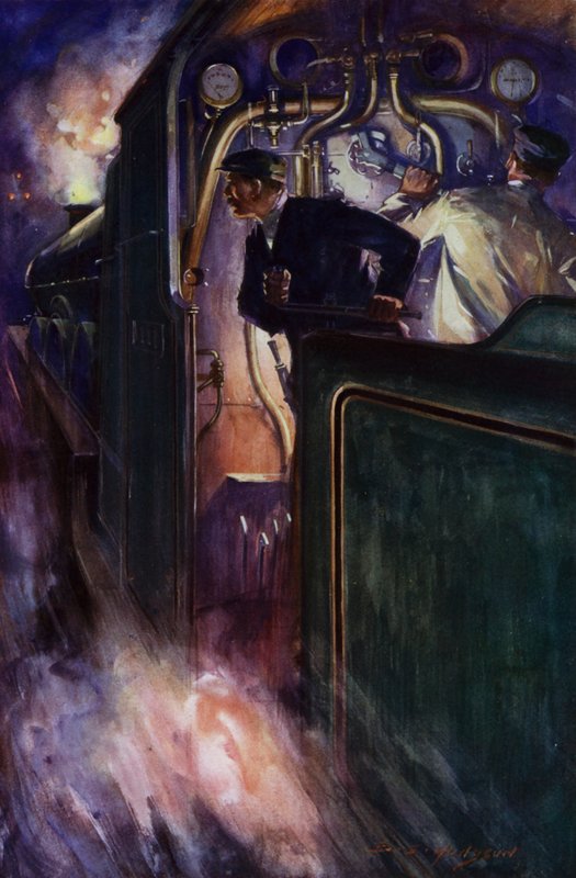 The Night Mail (farge litho) av E. S. (after) Hodgson