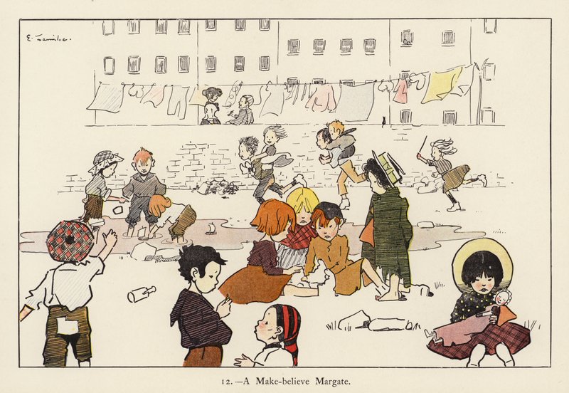 A Make-believe Margate (farge litho) av Edith Farmiloe