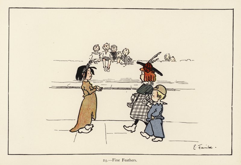 Fine fjær (farge litho) av Edith Farmiloe