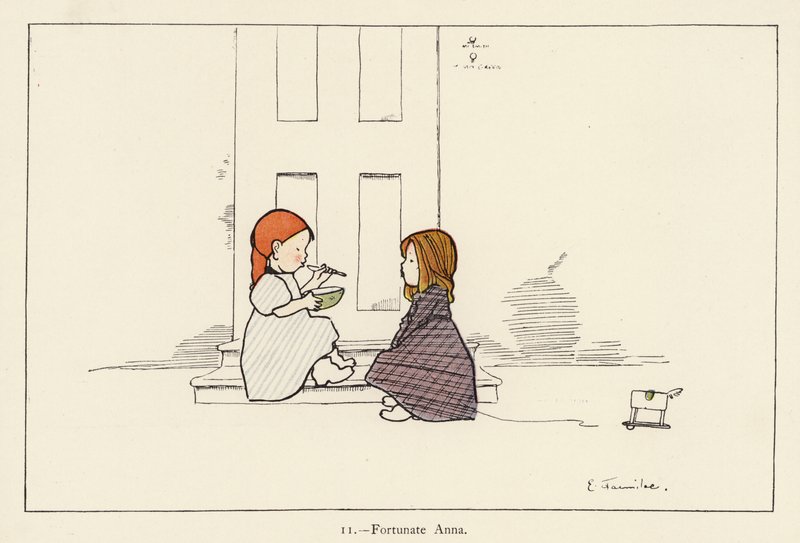 Fortunate Anna (farge litho) av Edith Farmiloe