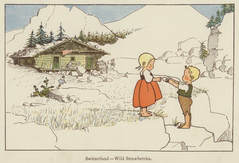 Sveits, markjordbær av Edith Farmiloe