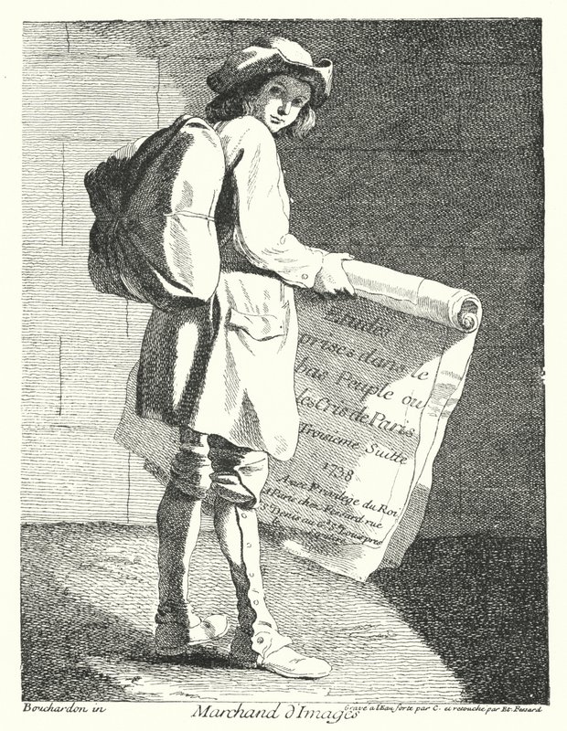 Bildeselger (gravering) av Edmé (after) Bouchardon