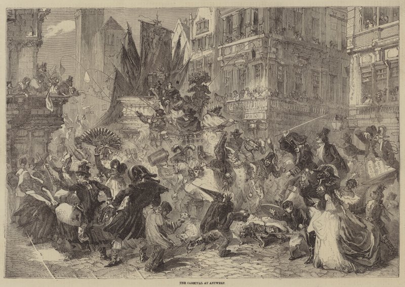 Karnevalet i Antwerpen av Edmond Morin