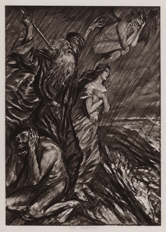 Stormen (litho) av Edmund Joseph Sullivan