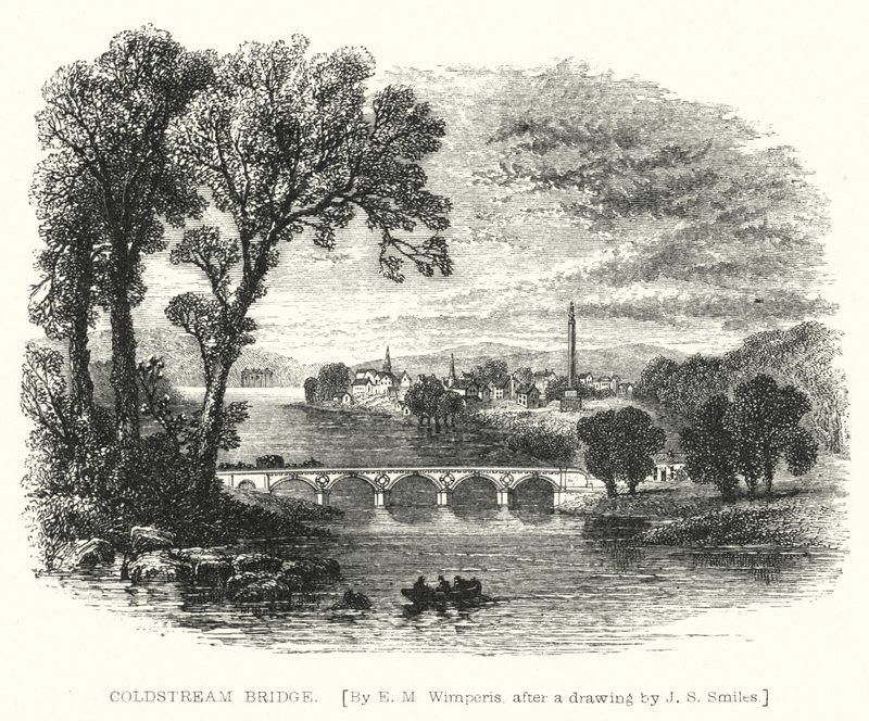 Coldstream Bridge (gravering) av Edmund Morison (after) Wimperis