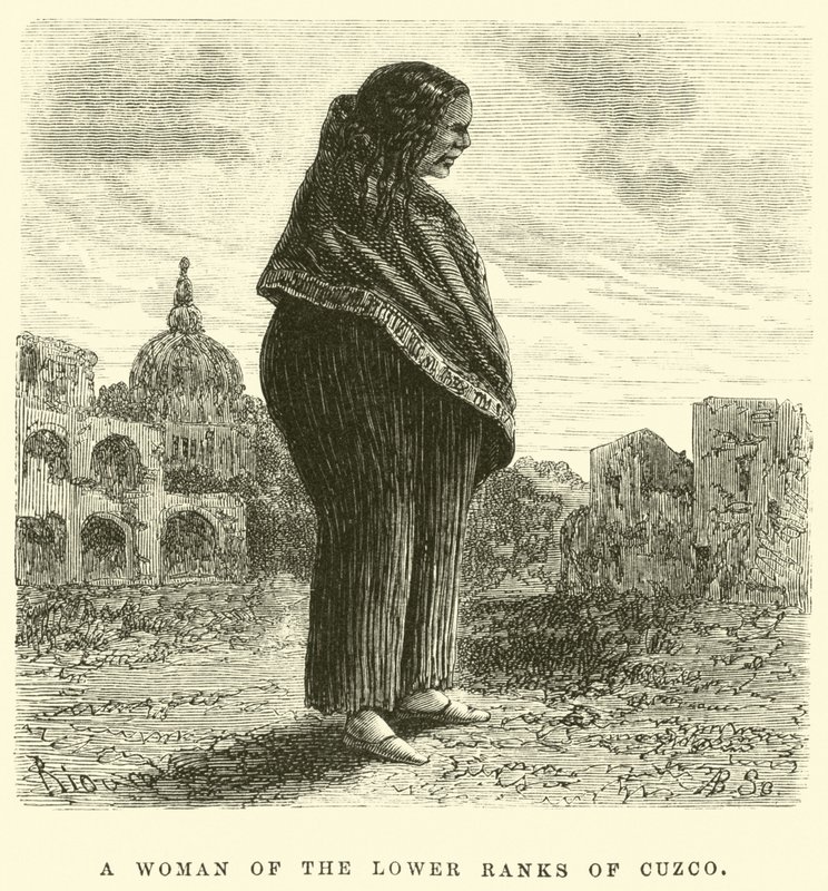 En kvinne i de lavere gradene i Cuzco av Edouard Riou