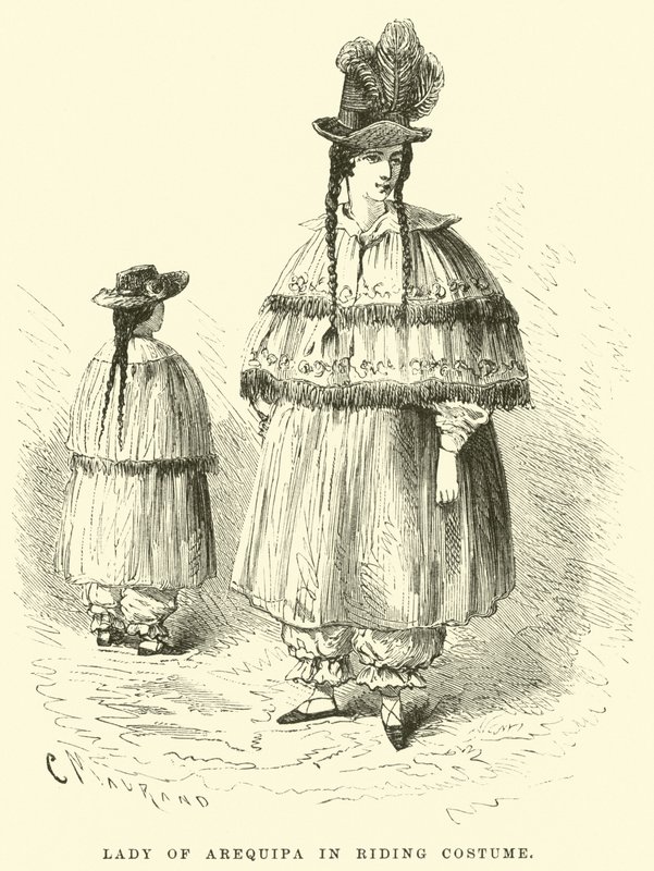 Lady of Arequipa i ridedrakt av Edouard Riou