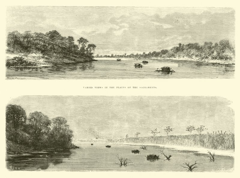 Variert utsikt i Plains of the Sacramento av Edouard Riou