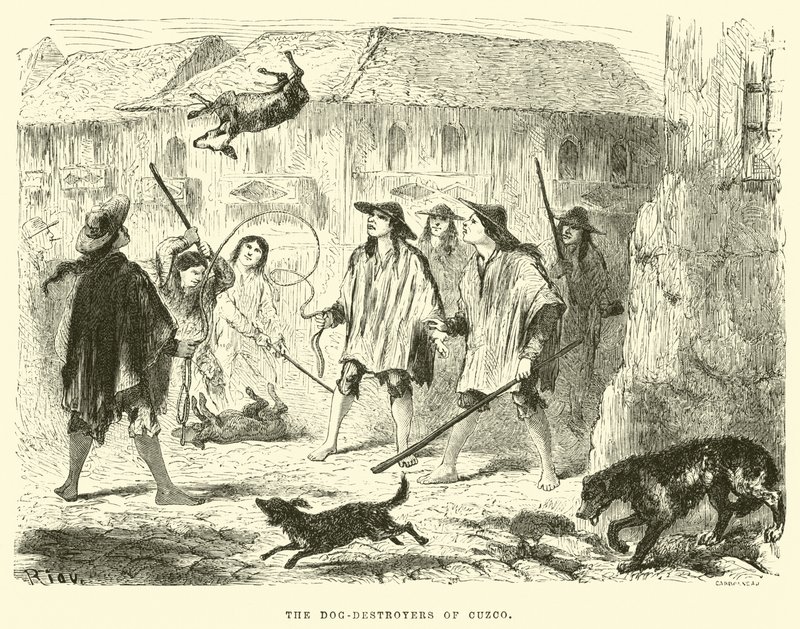 Hundeødeleggerne i Cuzco av Edouard Riou