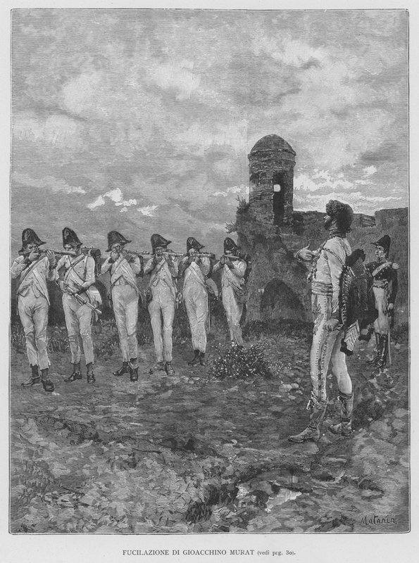 Skyting av Joachim Murat (gravering) av Edouardo Matania