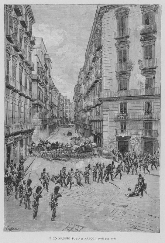 15. mai 1848 i Napoli (gravering) av Edouardo Matania