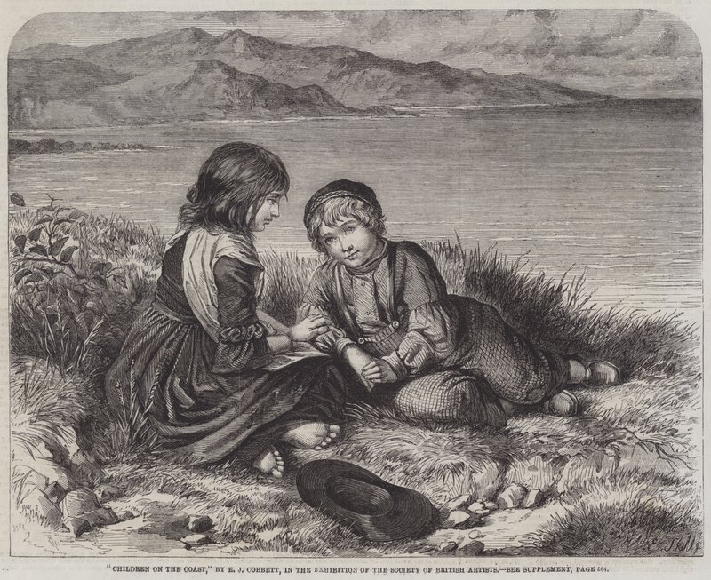 Barn på kysten av Edward John Cobbett